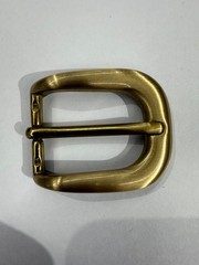 Solid Brass Satin Brass Belt Buckle Made in Italy Fits 0.98&Prime; Belt Strap
