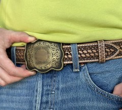 Western Buckle. Engraved Buckle Custom Personalized Monogrammed. For 1.5&Prime; Belt.