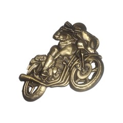 Lot of 3 Vintage Belt Buckles: Rare Game Wizard & Classic Biker Motorcycles