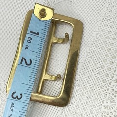 Vintage Jay Pee Solid Brass Belt Buckle Double Prong 1.5″ Made in Taiwan R.O.C.