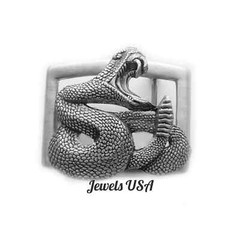 Rattle Snake 925 Silver Belt Buckle Animal Jewelry Gift Men Made in USA