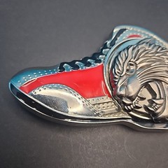 Unbranded Shoe Shaped Belt Buckle with Spinning Lion Head