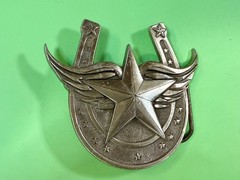 Lucky Horseshoe Winged Star Fine Pewter 2004 Belt Buckle Great American Products
