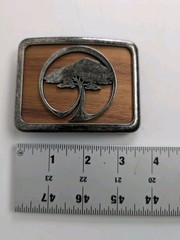 Arbor Collective Koa Wood Belt Buckle Skate Snowboard Waste Not Tree