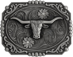 Western Style Belt Buckle 1.5 Inch Cowboy Cowgirl Buckles for Men & Women Replac