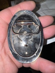Vintage Jesus Loves You Silver Black Belt Buckle Rare Fast Free Shipping