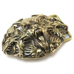 Belt buckle « Cerberus », Animal buckle,Three headed dog, Hell dog, monster dog