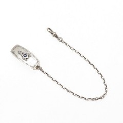 Hickok Sterling Silver Antique Art Deco Beltogram Pocket Watch / Belt Loop Chain