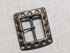 vintage 1970s belt buckle BRUTALIST handcrafted BRASS patina RUSTIC western
