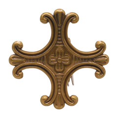 Men Women Belt Buckle Vintage Gold Color Metal Jeremiah Big Cross Saint Maurice