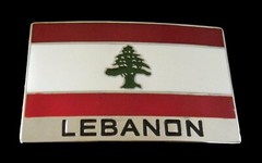 LEBANON LEBANESE FLAG MIDDLE EAST NEW BELT BUCKLE