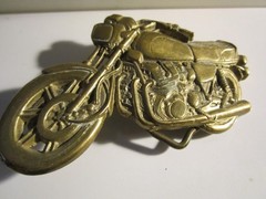1978 MOTORCYCLE BELT BUCKLE SOLID BRASS HEAVY – GW-26
