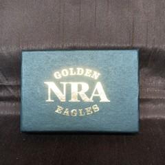 NRA National Rifle Association Golden Eagles Gold Plated Belt Buckle Original BX