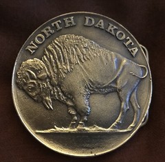 *** Valley Forge North Dakota Buffalo Nickel Limited Edition Belt Buckle