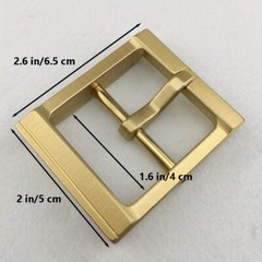 1pc Heavy-duty Solid Brass Belt Buckle 2.6×2 in DIY belt Replacement Accessories