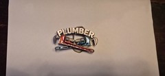 Vintage Plumber Belt Buckle 1990 Plumbers Pipe Wrench Buckle Enamelled 1967