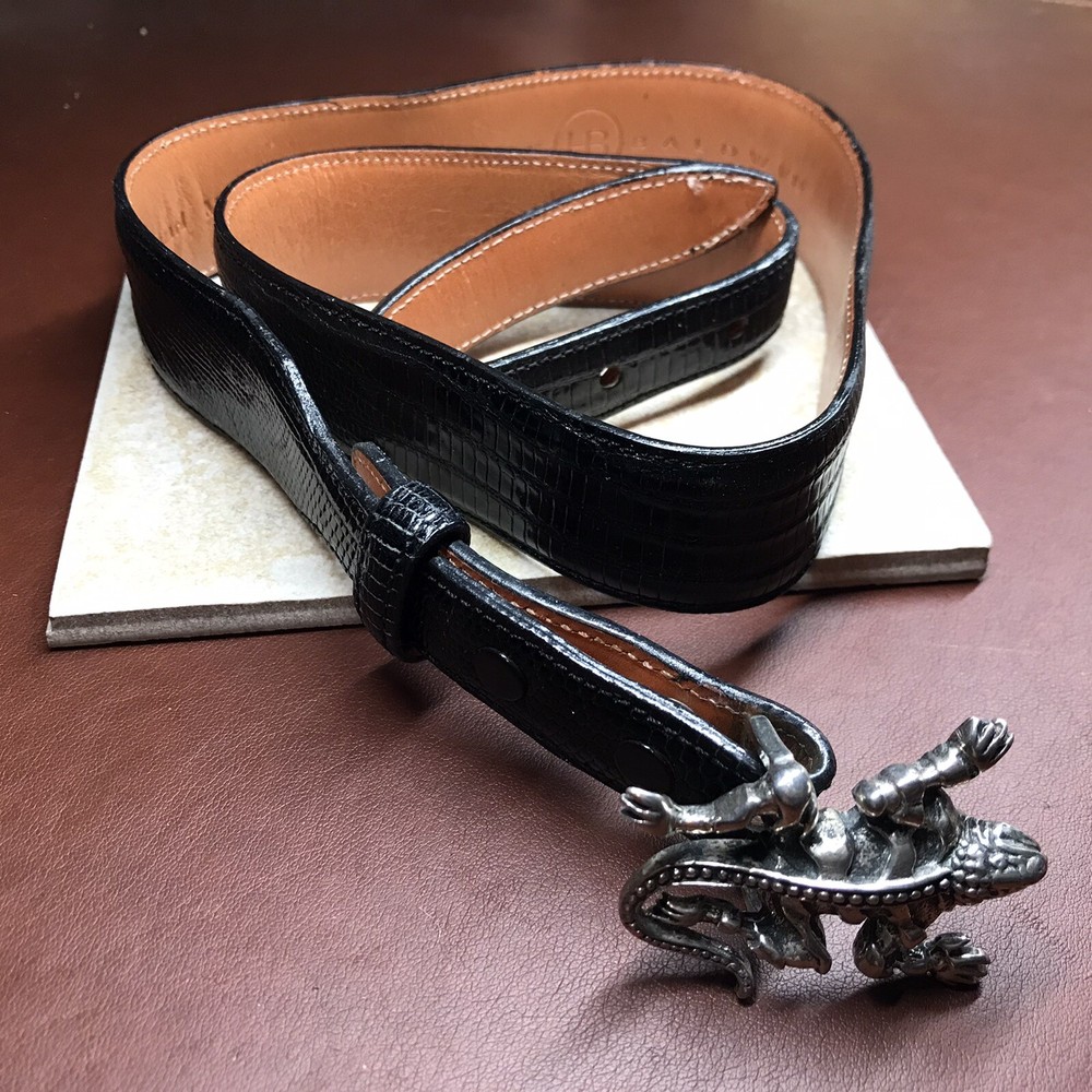 Sterling Silver Lizzard Buckel and Belt