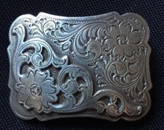 Southwestern Floral Design Small Cowboy /Cowgirl Belt Buckle USA Seller Get Fast