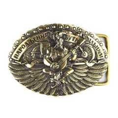 Belt buckle « Born to be free »; Biker buckle, Solid brass buckle