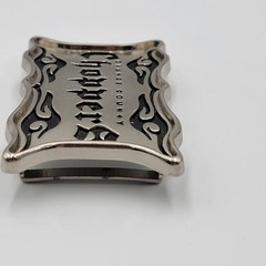 Choppers Orange County Belt Buckle Metal Silver Tone Flame Design Biker y2k