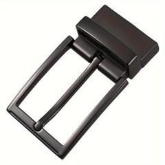 Men Belt Buckle Replacement Reversible Classic Business Black Silver 3.5cm