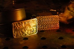 Little Cottonwood Canyon Topographic Belt Buckle | Hand Poured Bronze | 3D Map