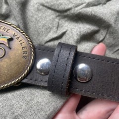 RARE VINTAGE BOB MARLEY & THE WAILERS “Jah People” Metal Belt Buckle +Belt Retro
