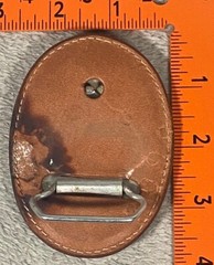 Illinois Leather With Silver Lace Belt Buckle 3-3/4&Prime; x 2-1/2&Prime; for 1-1/2&Prime; Belt