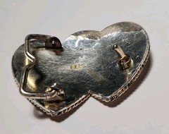 MONTANA SILVERSMITHS Double Heart Western Belt Buckle Silver-tone Gold-tone