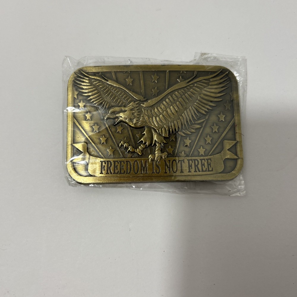 « Freedom Is Not Free » Brass Belt Buckle By Sponsor 2014