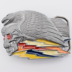 Skull Eagle Lightning Bolt Novelty Gift Belt Buckle (New)