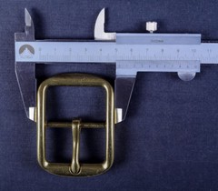 Heavy Brass Classic Center Bar Pin Belt Buckle for Leather Belt Fit 40mm Strap