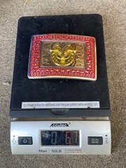 Western Buckle Gold Silver Red Longhorn Bull Cowboy Fit 2 » Hebillas Vaqueras