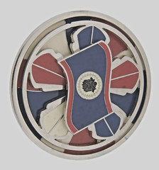 Belize & USA Flags Belt Buckle Vintage Blue Spinners Belizean Women Men Western