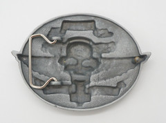 I Wanna Rock n Roll Belt Buckle | American Vintage Silver Skull Buckle