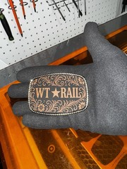 Custom Personalized Belt Buckle Leatherette Design Made for Any Name Or Any Logo