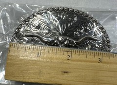 SILVER (IN COLOR) BULL SKULL WESTERN RODEO Metal Belt Buckle 3 1/8 inch