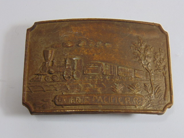 Vintage Collectible Erie Pacific Railroad R.R Train Belt Buckle