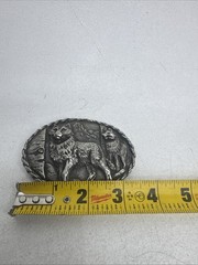 Alpha Wolf Silver Belt Buckle Made In The USA 1995
