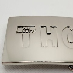 The Mighty THOR Solid Metal Men&rsquo;s Belt Buckle Silver Shiny Chrome Marvel 2011