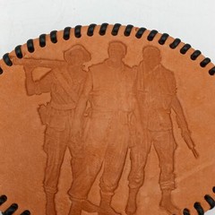 Military Soldiers Belt Buckle Leather Viet Nam Veterans Marines Army Vintage