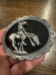 Indian Horse Belt Buckle Sioux Apache Comanche Rodeo Collector Native American