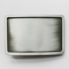 Antique Silver Rectangle Blank Metal Belt Buckle