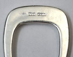 Solid Brass Silver Colored Belt Buckle – New – Fits 1&Prime; Wide Belt