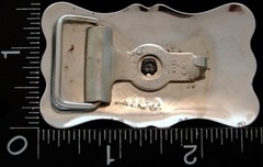 LK04126 VINTAGE ***COVERED WAGON*** STAR & TRIANGULAR DESIGN BELT BUCKLE