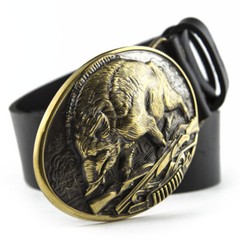 Belt buckle Wild boar hunting, Hunting belt, Solid brass buckle