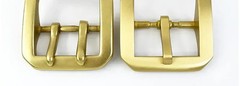 40mm Pure Brass Belt Buckles Men Pin Buckle Stainless Steel Belts
