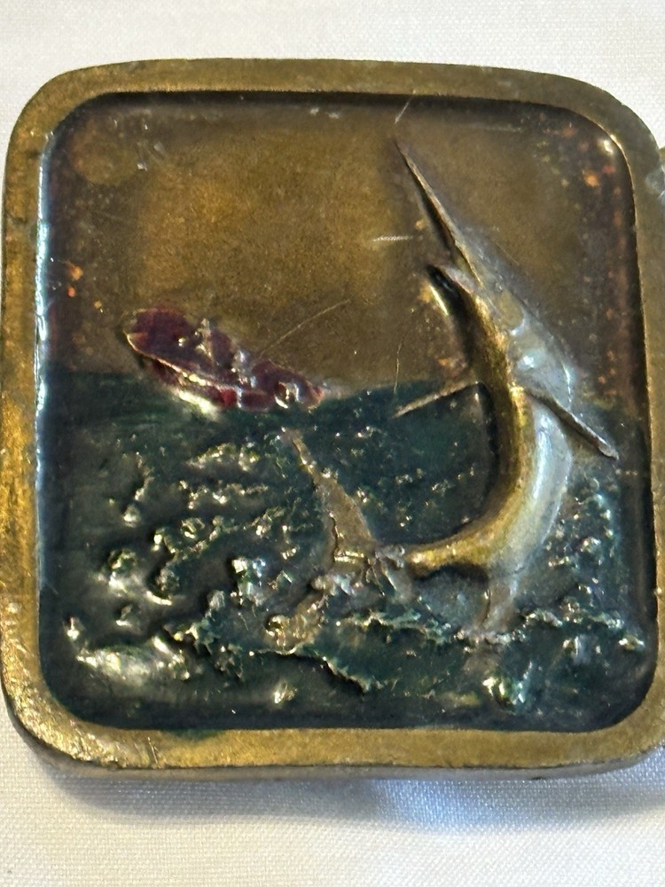 Vintage Marlin Belt Buckle 1978 Indiana Metal Craft
