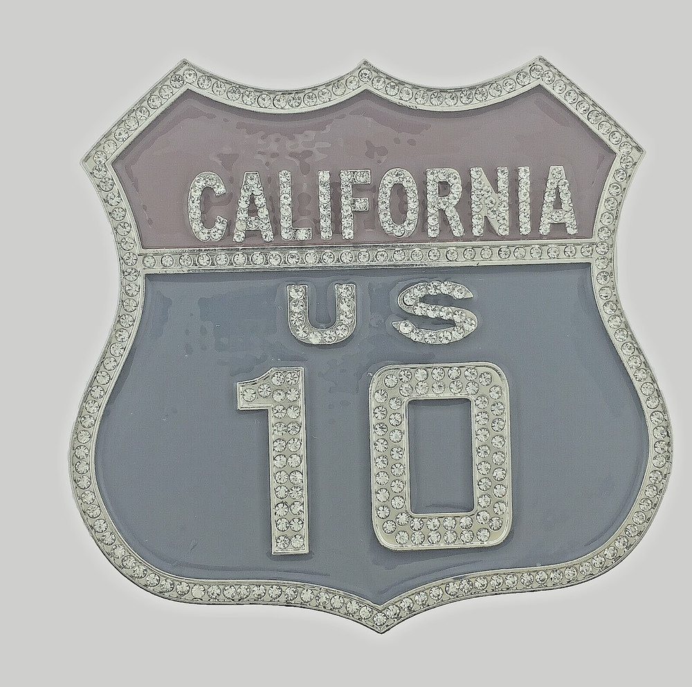 Vintage State of California 10 FREEWAY USA Belt Buckle Men Western Cowboy Rodeo