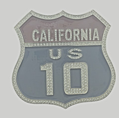 Vintage State of California 10 FREEWAY USA Belt Buckle Men Western Cowboy Rodeo